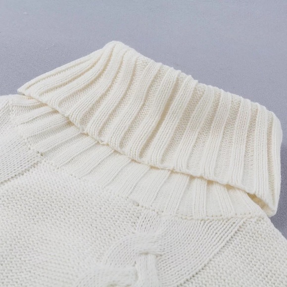 🔥🔥Enjoy My Life White High Neck Sweater - Picture 4 of 5